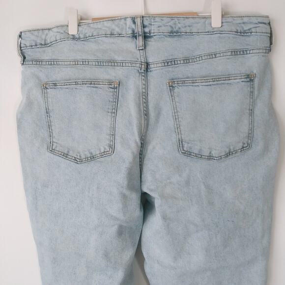 Universal Thread 16 High Rise Slim Straight Jeans Front Seam Patch Pocket Light - Picture 8 of 11